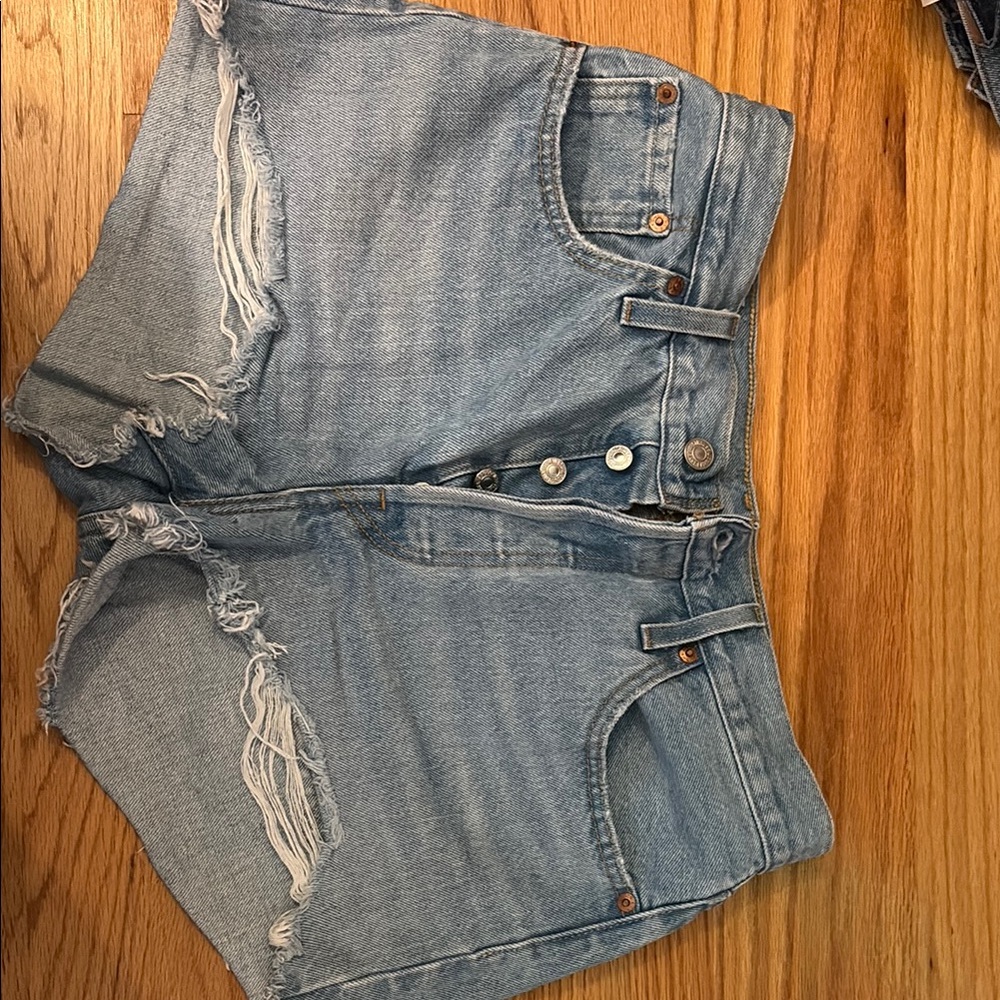 Levi's Blue Jean Shorts Distressed Cut-Off Style